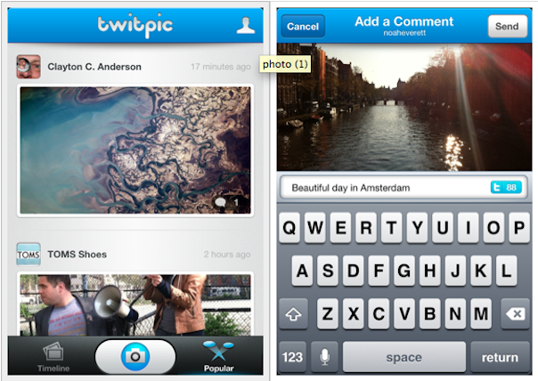 Twitpic : Application iOS