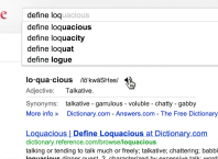 Google : Définitions du dictionnaire