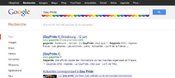 Google : Gay Pride 2012