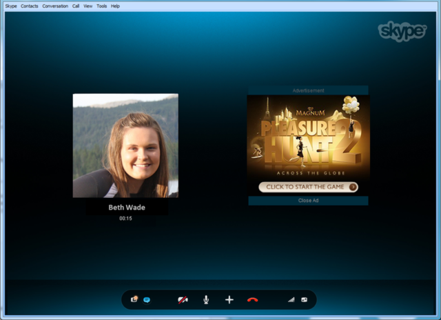 Introduction des publicités dans Skype