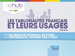 Tablettes tactiles : Usages en France