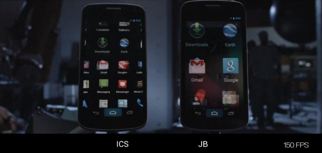 Android : Fluidite de l'interface Ice Cream Sandwich Vs Jelly Bean