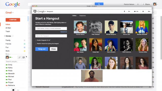 Gmail : Hangouts