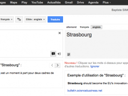 Google Traduction : Exemple d'utilisation de mots