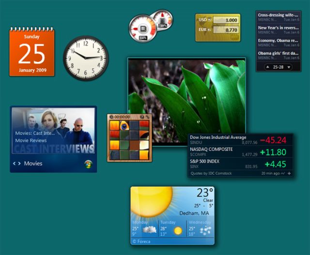 Windows 7 : Gadgets