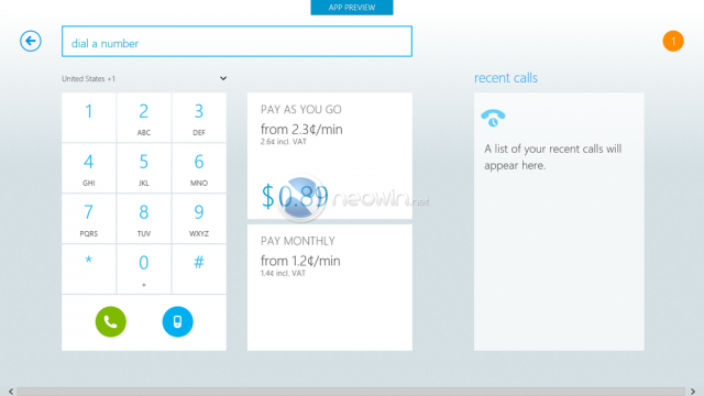 Skype : Metro / Modern UI