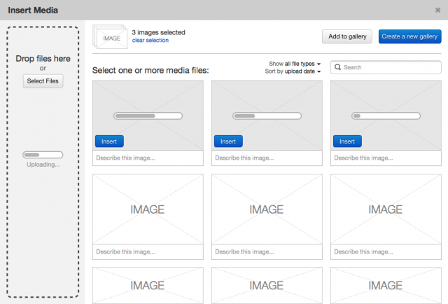 WordPress 3.5 : Bibliothèque medias