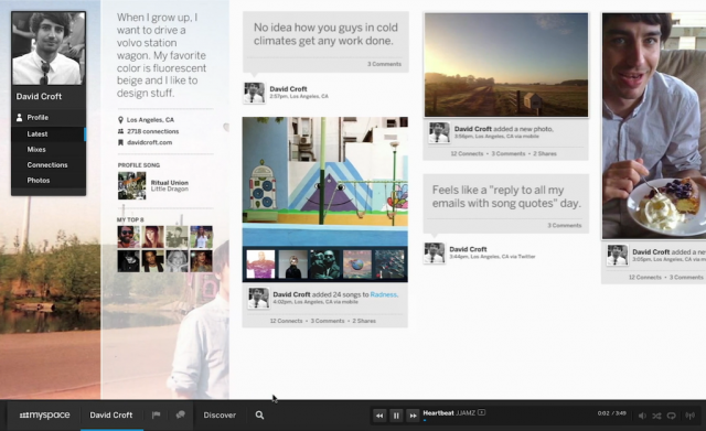 MySpace : Nouvelle interface utilisateur