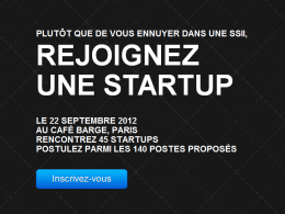 Rejoignez une startup