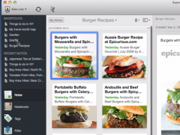 Evernote 5 : UI de l'application OS X