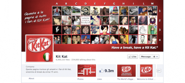 Facebook : Page Kit Kat Italie