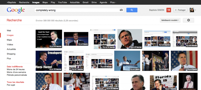 Google Images : Mitt Romney sur la requête 