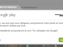 Google Play : Commenter avec son profil Google+