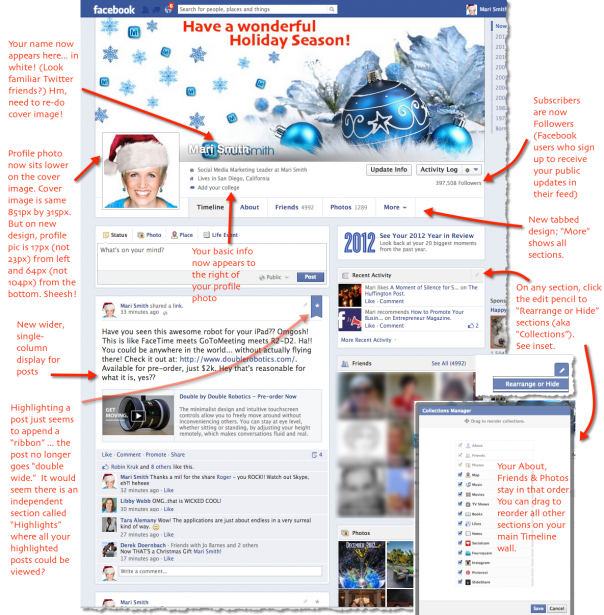 Facebook : Nouvelle timeline