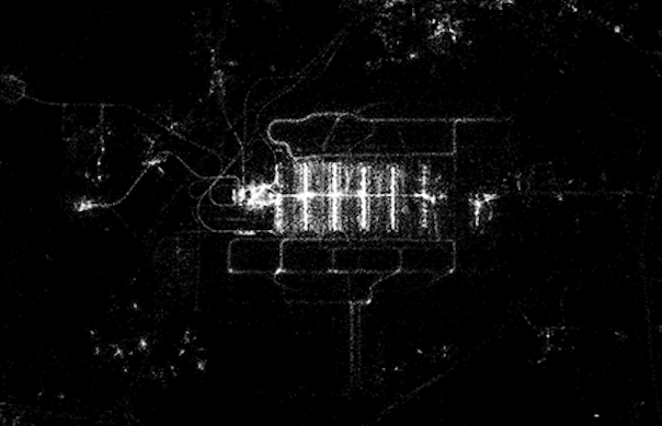 Foursquare : Heatmap des check-ins de l'aéroport d'Atlanta