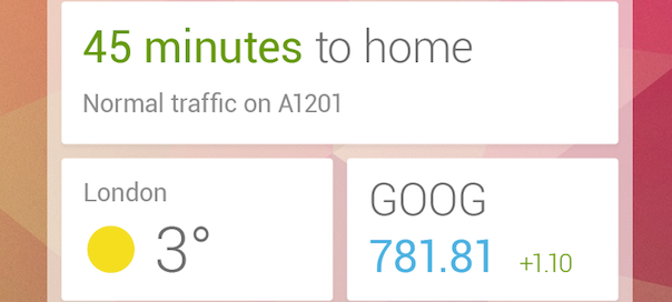 Google Now : Widget