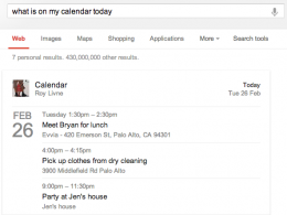 Google Search Trial : Recherche calendrier