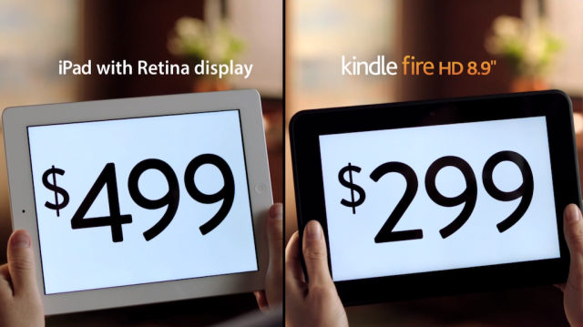 iPad Retina vs Kindle Fire HD