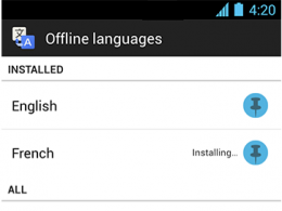 Google Traduction : Packs de langue hors connexion