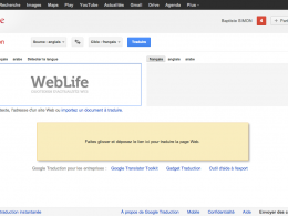 Google Traduction : Glisser-déposée d'URL