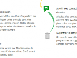 Google : Gestionnaire de compte inactif