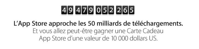 App Store : 50 milliards téléchargement