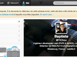 Twitter : Message d'avertissement - Nouvelle adresse email requise