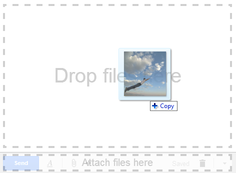 Gmail : Images en pièce jointe par drag & drop