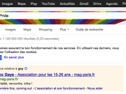 Google : Gay Pride - Couleurs de l'arc-en-ciel