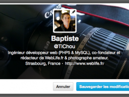 Twitter : Editer le profil