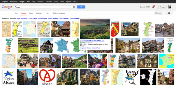 Google Images : Ancienne interface utilisateur