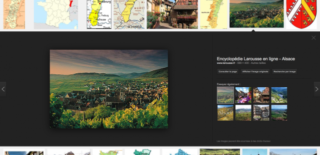Google Images : Nouvelle interface utilisateur - Carrousel détails