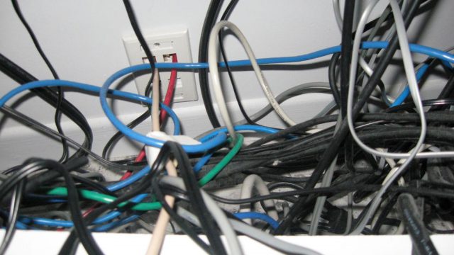 Tas de câbles réseaux
