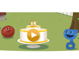 Google : Doodle gâteau pour ses 15 ans