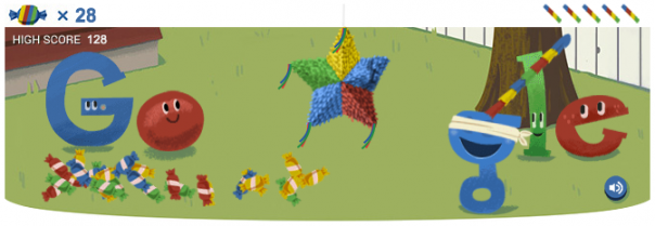 Google : Doodle piñata pour ses 15 ans