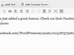 WordPress : Insertion de publication Facebook