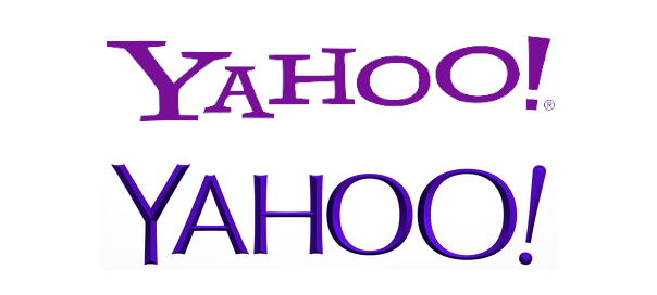 Logos Yahoo - Ancien et nouveau