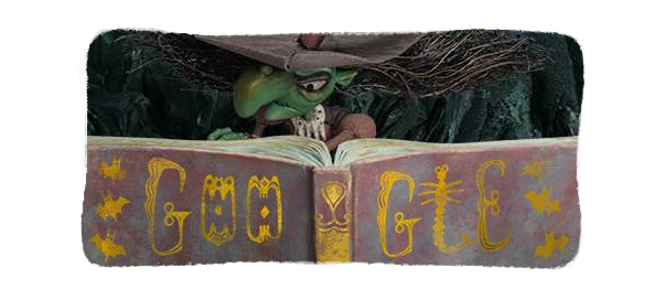 Google : Doodle Sorcière Halloween - Grimoire