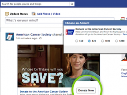 Facebook : Don à un organisme à but non lucratif