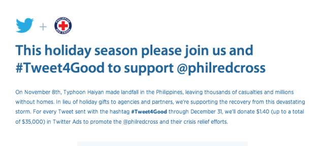 Twitter #Tweet4Good