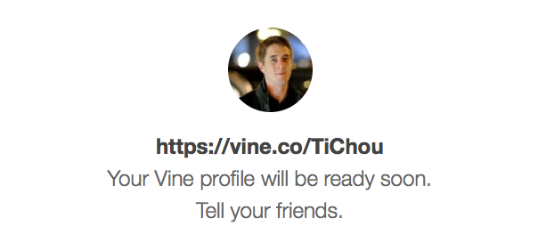 Vine : URL personnalisée - Confirmation