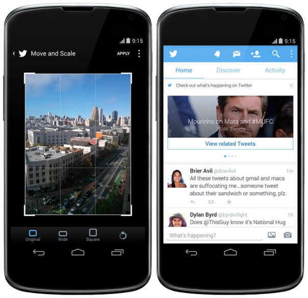 Twitter Android : Retouche et découverte