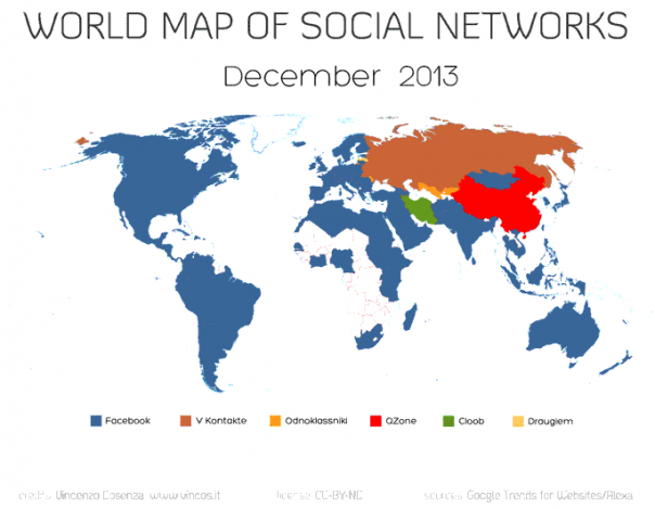 Carte médias sociaux 2013