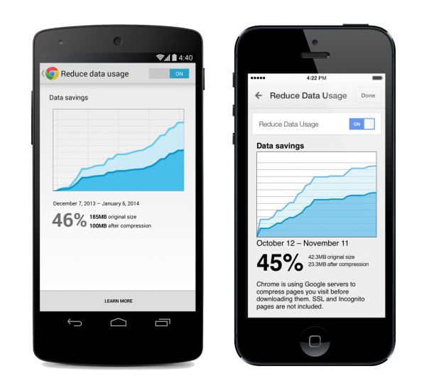 Google Chrome : Compression des données