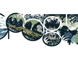 Google : Doodle Dian Fossey & gorilles