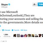 Skype : Piratage du compte Twitter