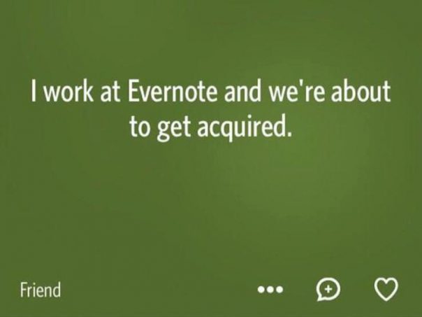 Publication Evernote application Secret