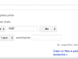 Gmail : Filtre de taille des emails