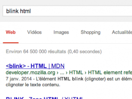 Google : Easter egg - blink html