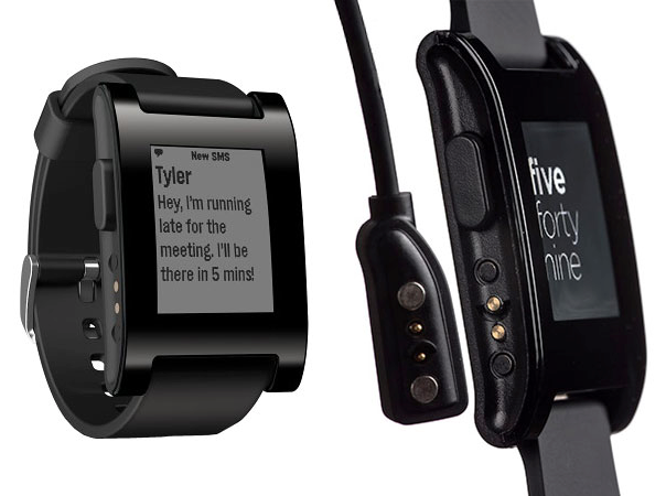 Pebble : Ecran, boutons et chargeur